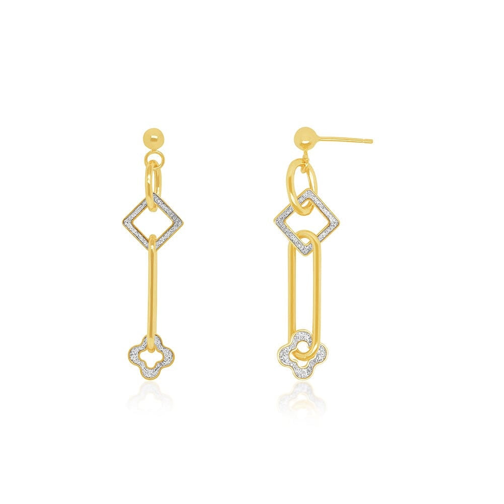 9k Yellow Gold Drop & Dangle Earrings Q5857