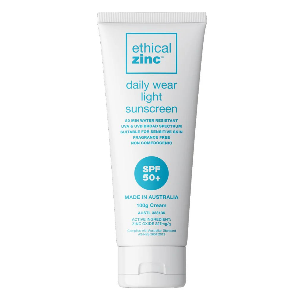 Zinc SPF50+ Light Sunscreen 100g V6238