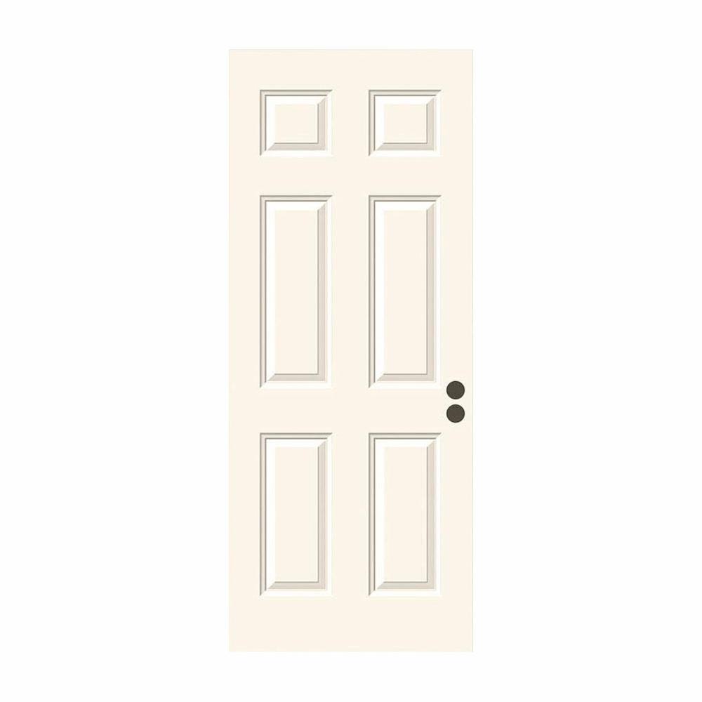 6-Panel Primed Steel Front Door Slab F703