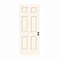 6-Panel Primed Steel Front Door Slab F703