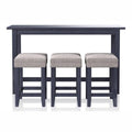Blue Wood 4-Piece Counter Height Dining Set H3861