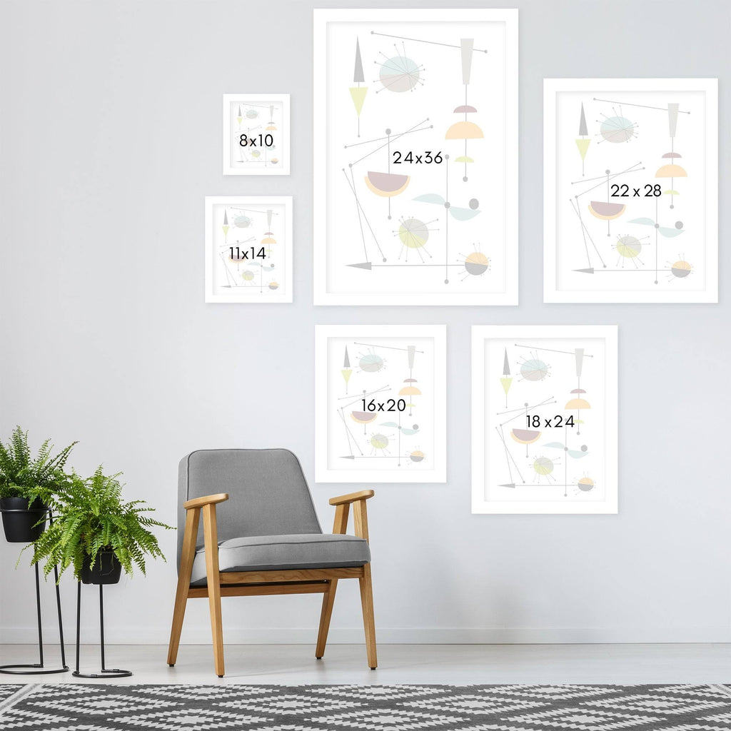 White Framed Print Set C221
