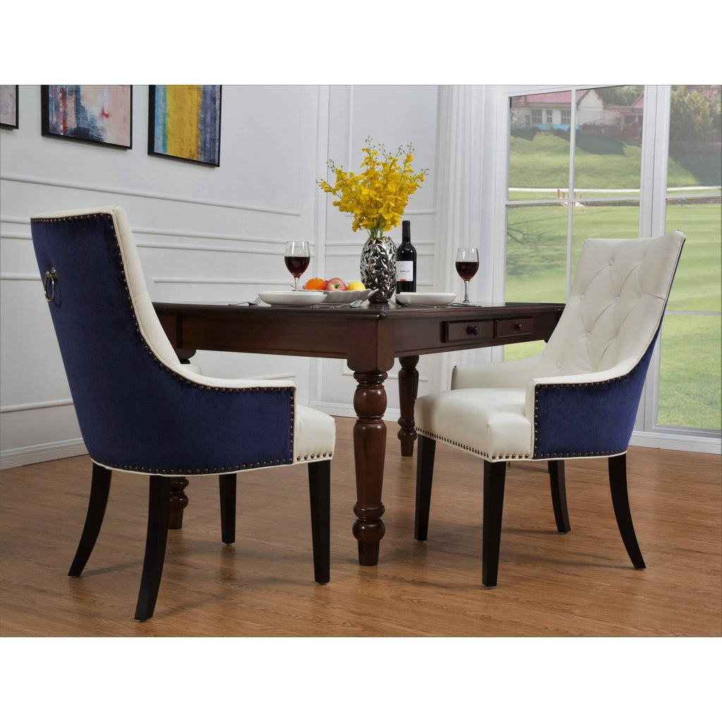Button Tufted PU Leather Dining Side Chair X4748