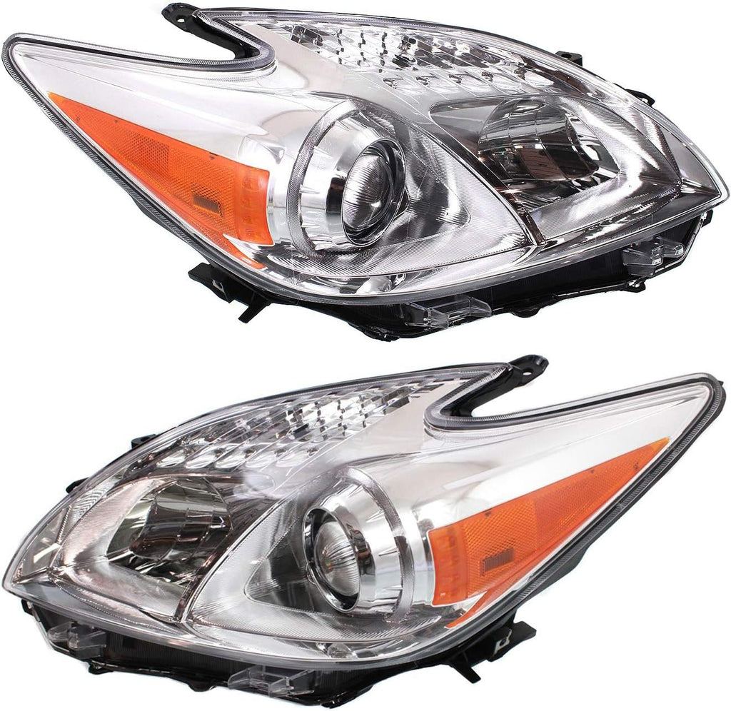 Halogen Headlight Lens and Housing Set of 2 B424