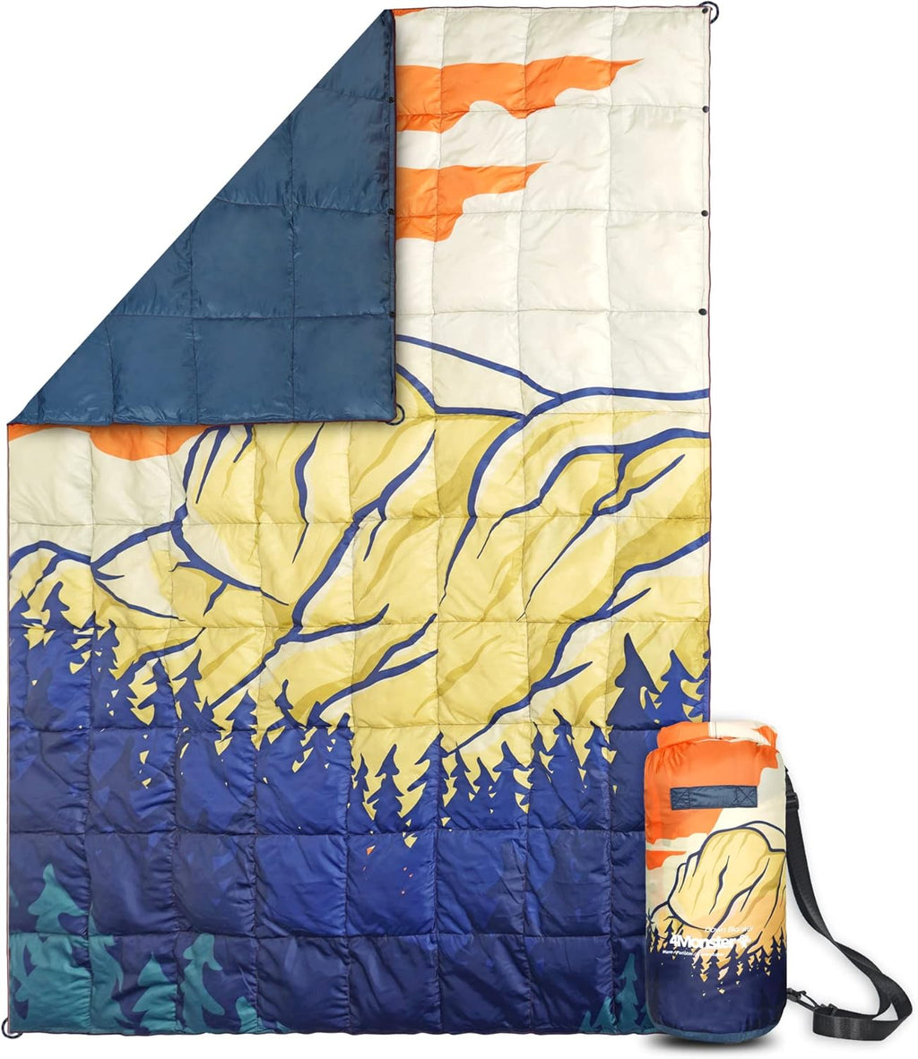 650 Fill Compact Waterproof Down Camping Blanket H7413