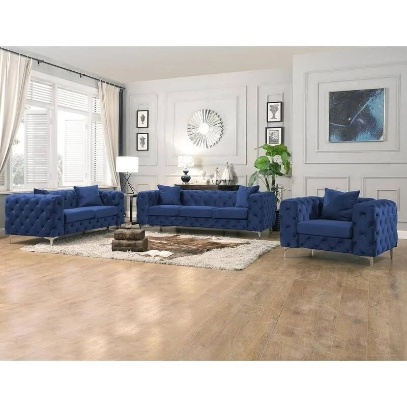 Blue Velvet Sofa U435935
