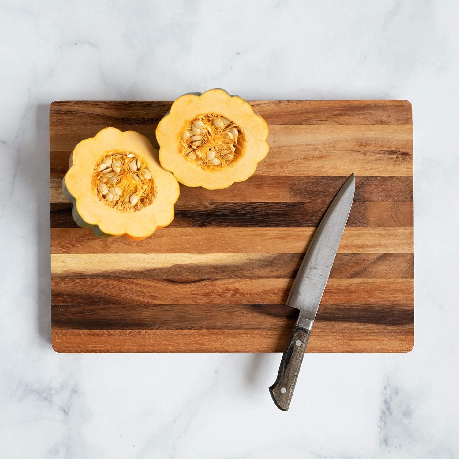 Large Wood Cutting Board, 17x12 Inch Reversible Hardwood T8872