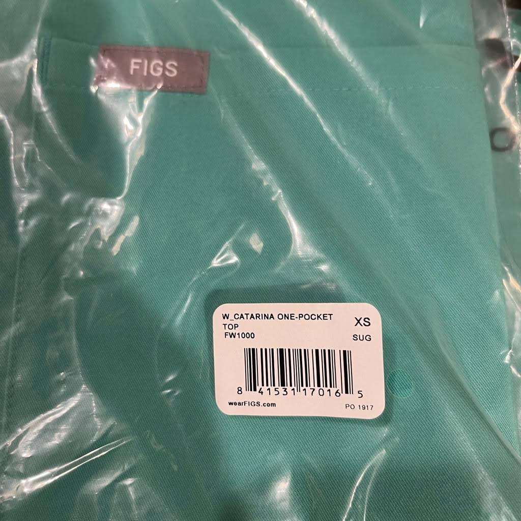 XS Surgical Green One Pocket Scrub Top D7340