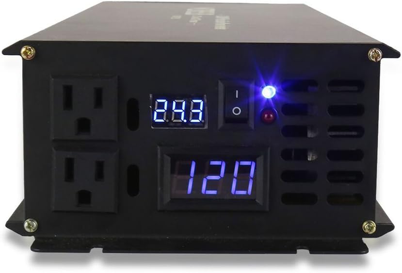 3000W Pure Sine Wave Power Inverter 24V 120V DC AC Converter F42096