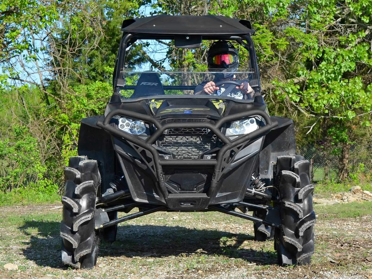 Heavy-Duty 38mm Carbon Steel Tube Front Bumper with 3mm Steel Skid Plate Y7537