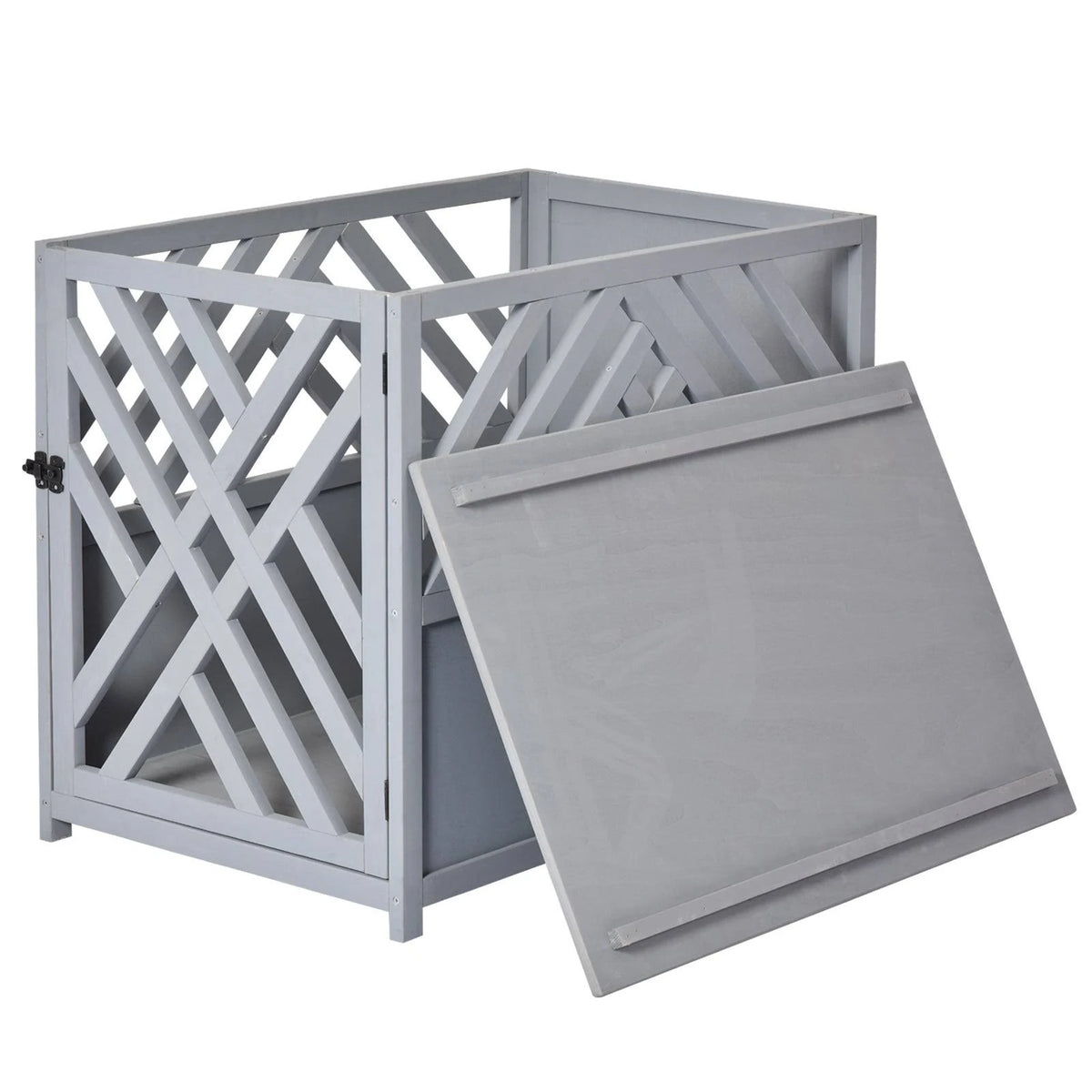 Natural Fir Wood Dog Cage/Crate S397253