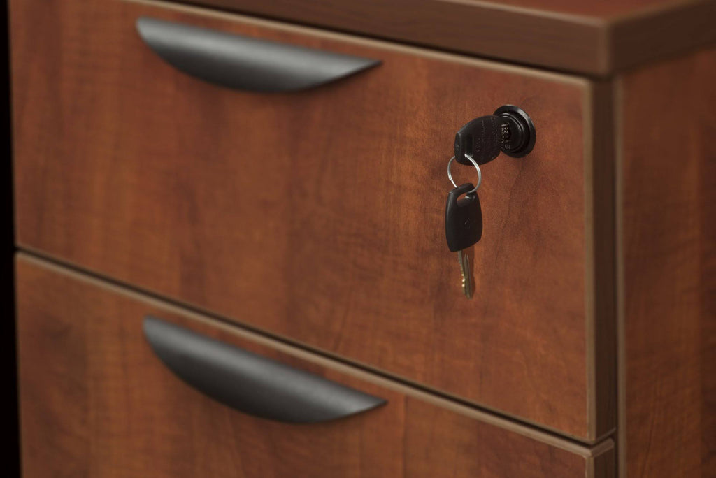 Mahogany Deskside Box File Cabinet K426