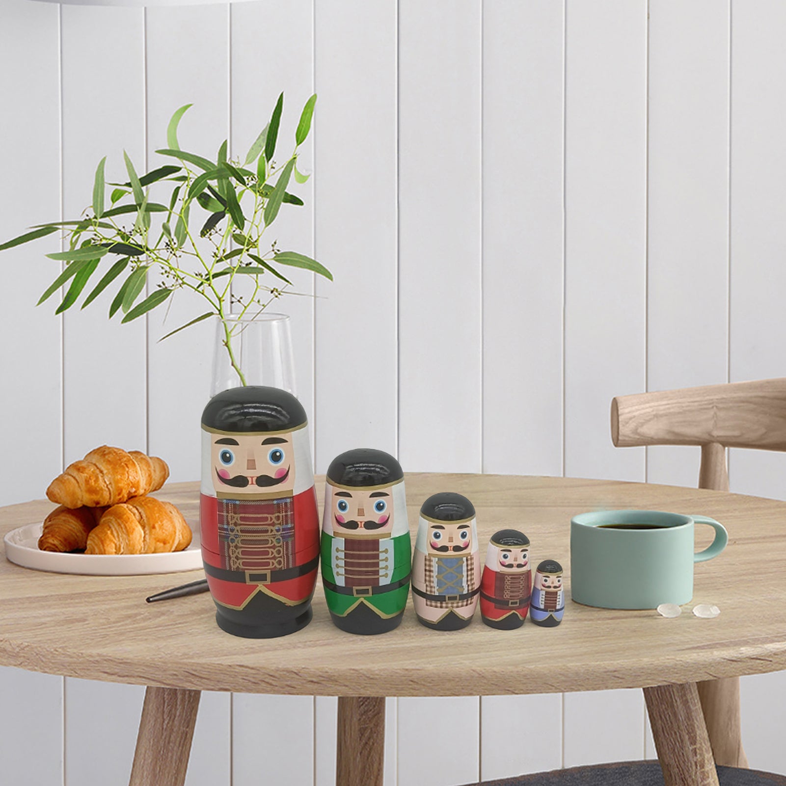 Walnut Soldier Nesting Doll Toy C4095