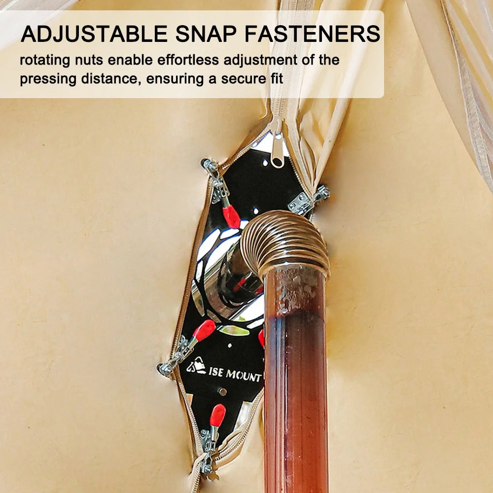 Tent Chimney Anti Scald Plate Clip on Stove Jack Camping Tent Protector (90mm Diameter) D40741