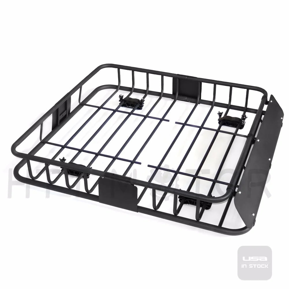 Black Universal Roof Rack Cargo Basket M868