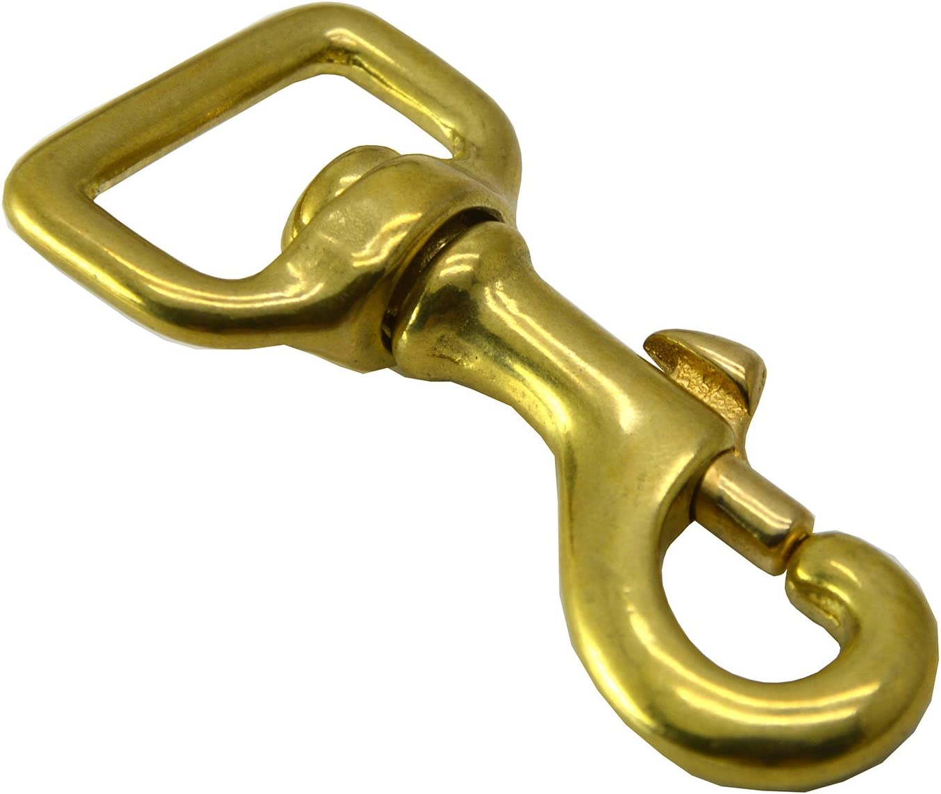 Solid Brass Swivel Eye Lobster Clasp Bolt Snap Hook G44676