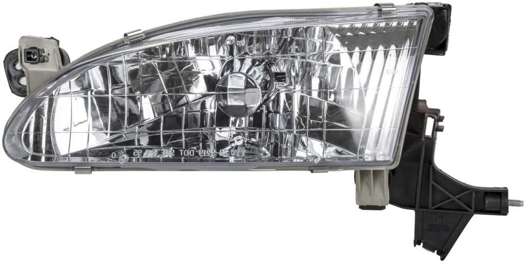 Driver Side Headlight for Toyota Corolla 1998-2000, Bulbs Included, Pack of 2 G854