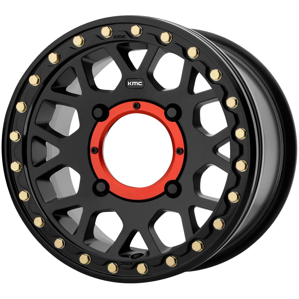 Satin Black 14x7 4x156 10mm Beadlock Wheel X1390
