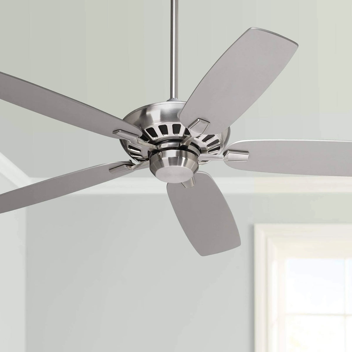 Brushed Nickel Ceiling Fan with Remote Control A324