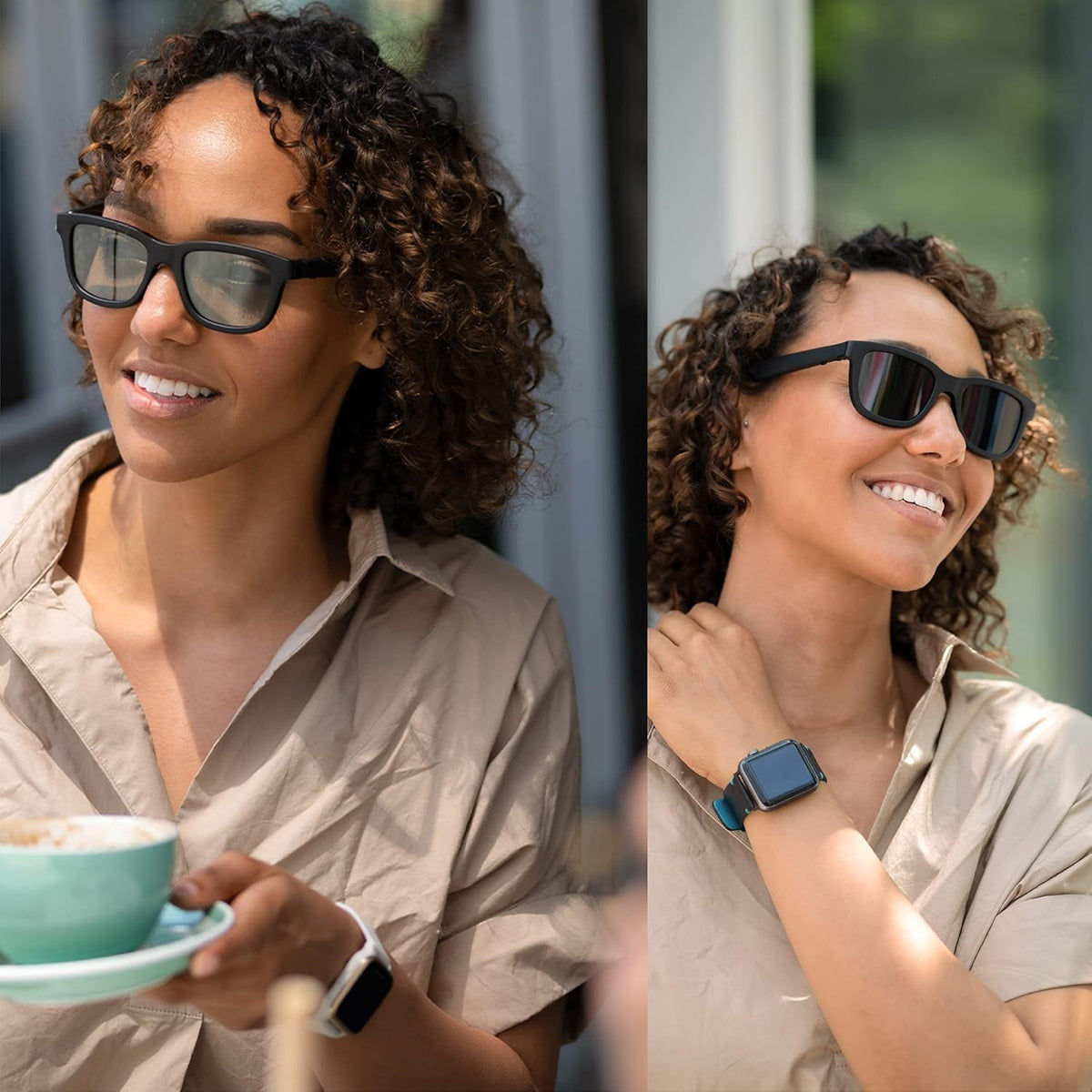 Black Electrochromic Polarized Smart Sunglasses F92805