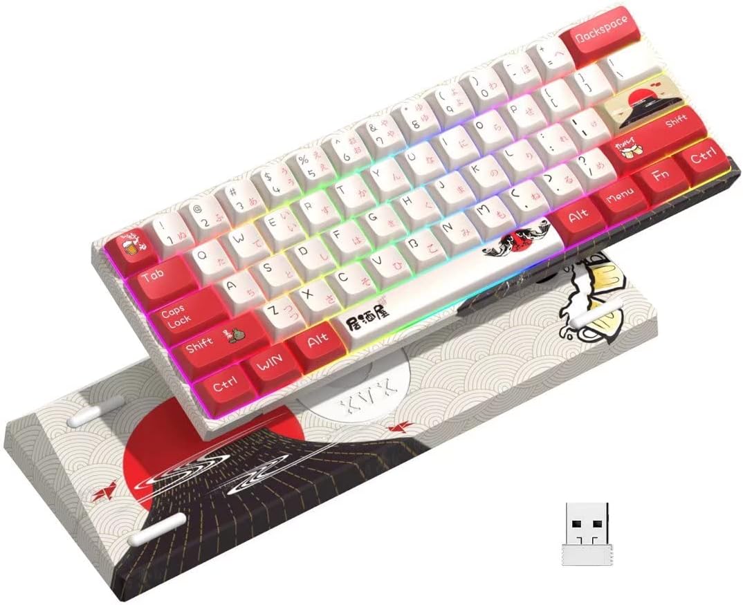 60% Wireless Mechanical Keyboard with RGB Backlit H918