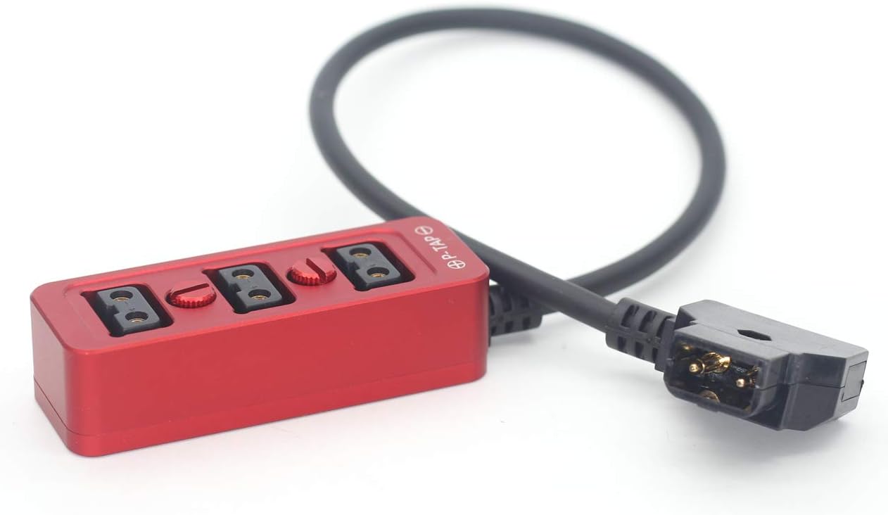 Black Spring Cable D-tap to 3 Ports Splitter H4294