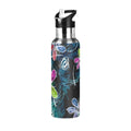 Stainless Steel Insulated Thermos Vacuum Flask Water Bottle with Straw Lid C125