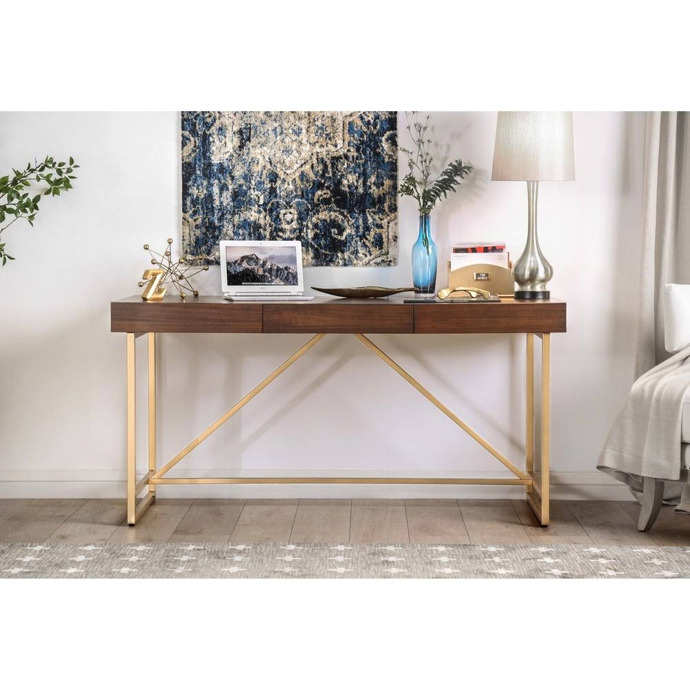 Pink 60-Inch 2-Drawer Desk V22950