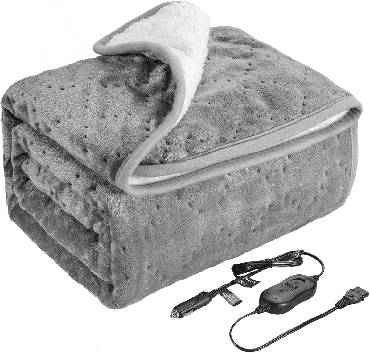 Machine Washable Electric Heated Blanket 12 Volt 40x55 in Blue W7070