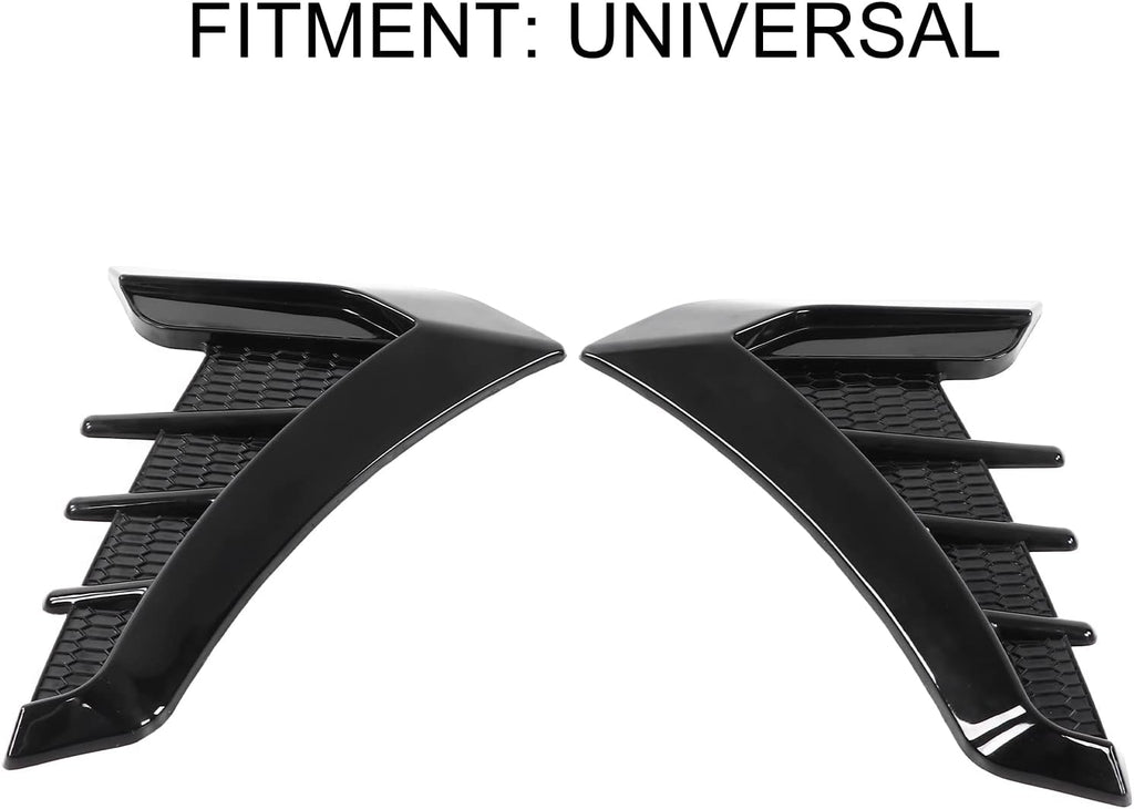 2pcs Gloss Black Car Hood Vent Scoop Kit B96435