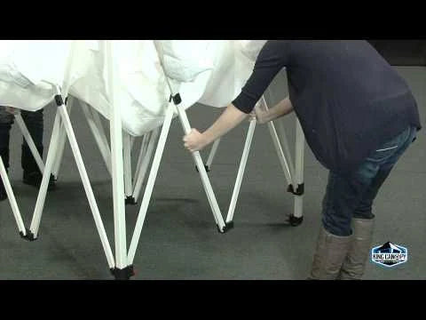 10 x 20 ft. White Frame Instant Pop Up Tent with Red Cover W969