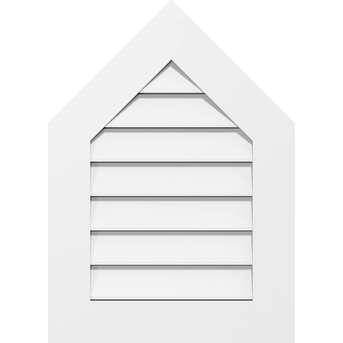 36x22W x 40x22H Peaked Top Surface Mount PVC Gable Vent 9/12 Pitch Q8216