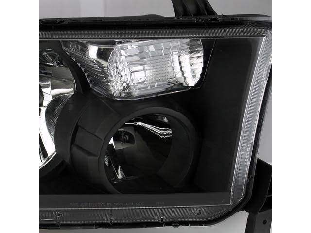 Black Headlights Driver Passenger Head Lamps O1852