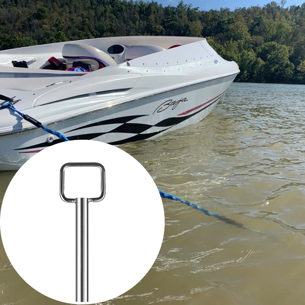34in 316 Stainless Steel Marine Sand Anchor with Cable and Cleaning Brush A509