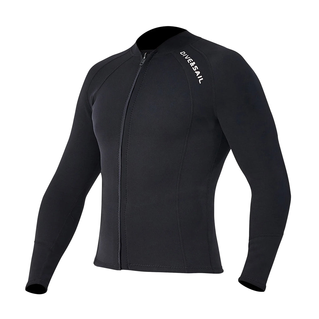 2mm Neoprene Front Zipper Wetsuits Jacket Long Sleeves Wetsuit U759