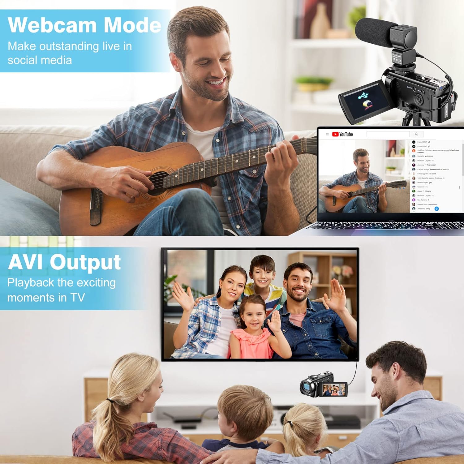 Full HD 1080P 24MP 30FPS 16X Zoom Digital Camera with 3.0 Inch 270° Rotation IPS Screen, Fill Light, Microphone, 2.4G Remote, 2 Batteries A5391