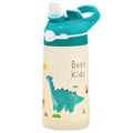 13.5Oz Insulated Stainless Steel Kids Water Bottle with Straw R9545