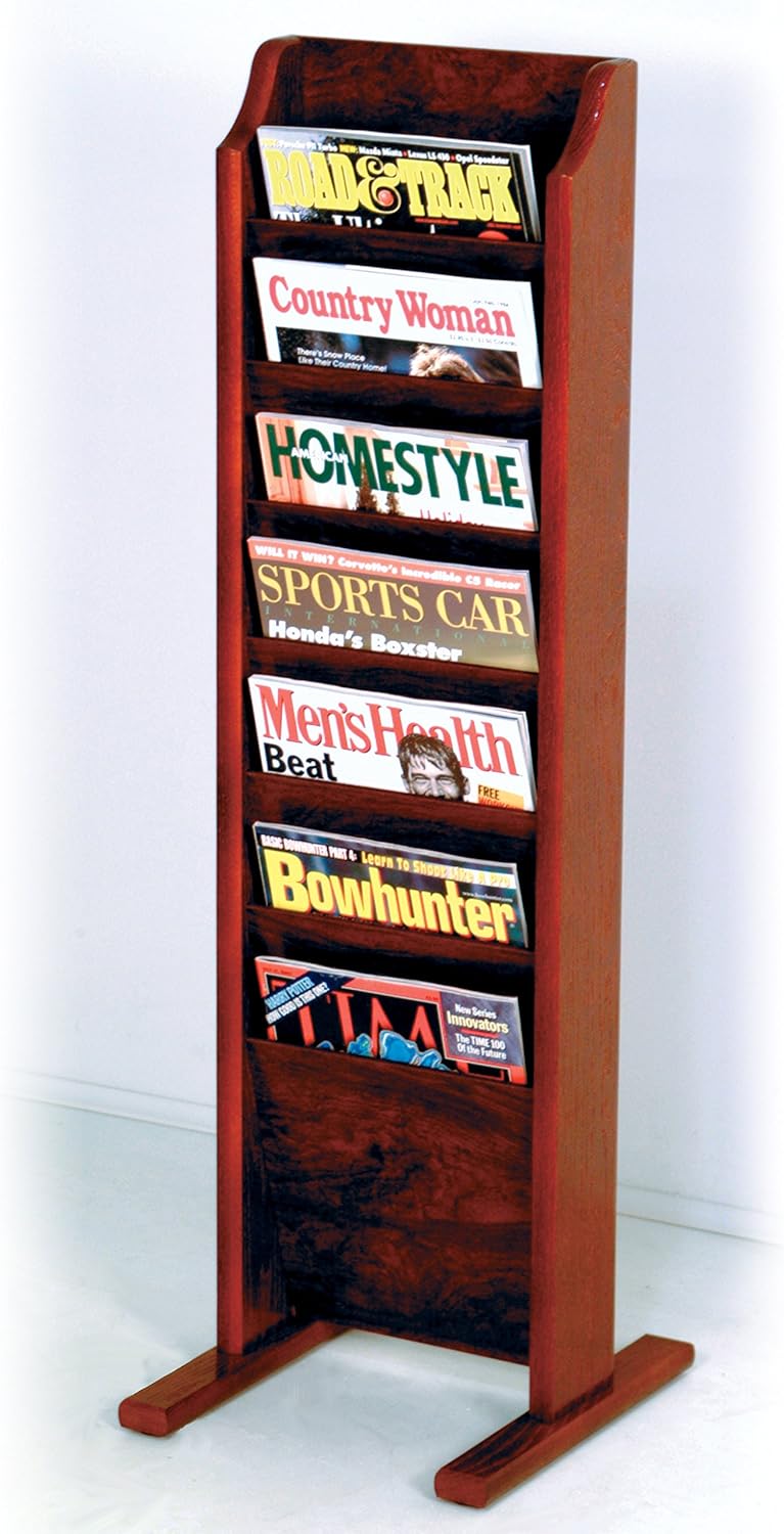 Mahogany Wooden Magazine Rack T1394