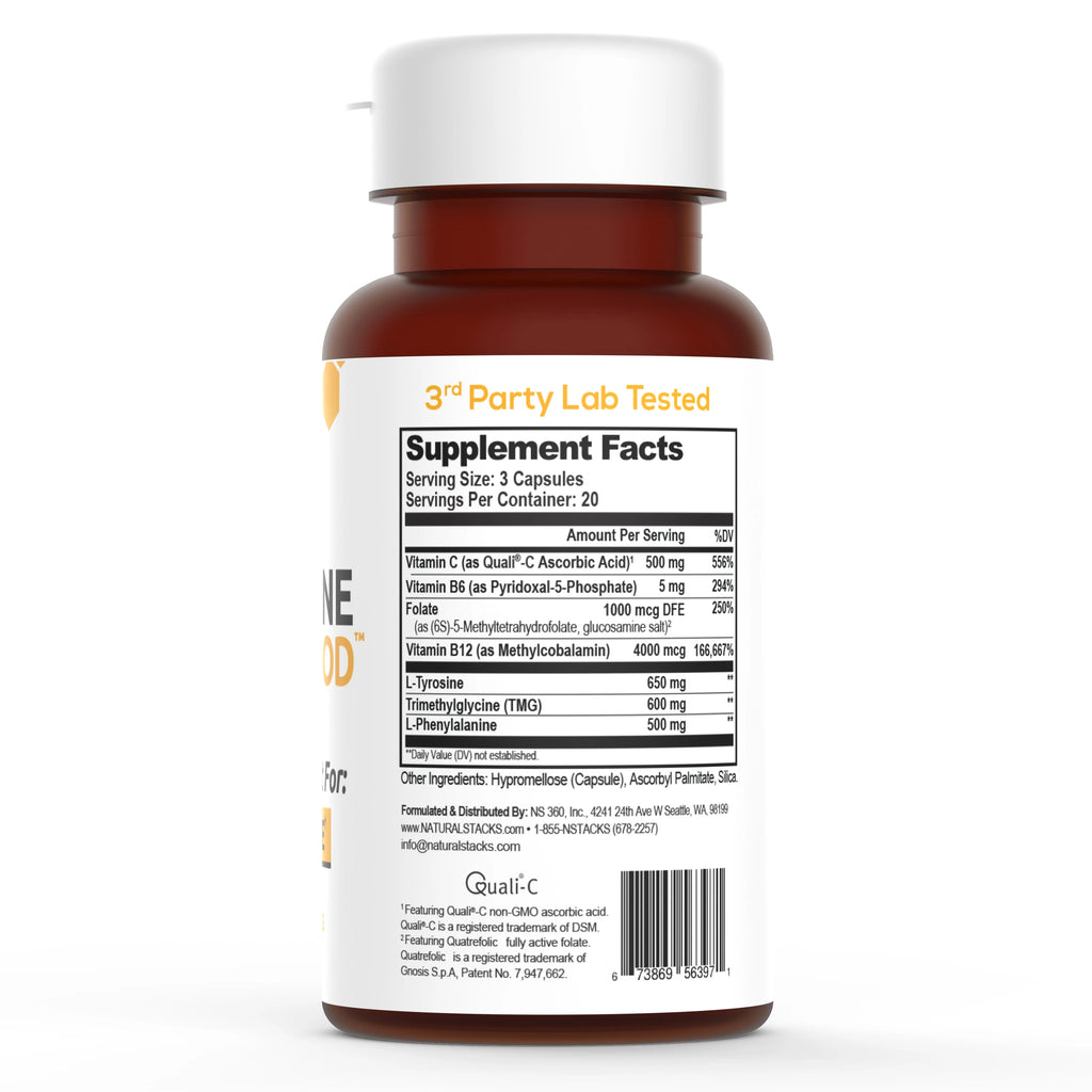 Dopamine Focus Supplement with L-Tyrosine, 60 Capsules O36965