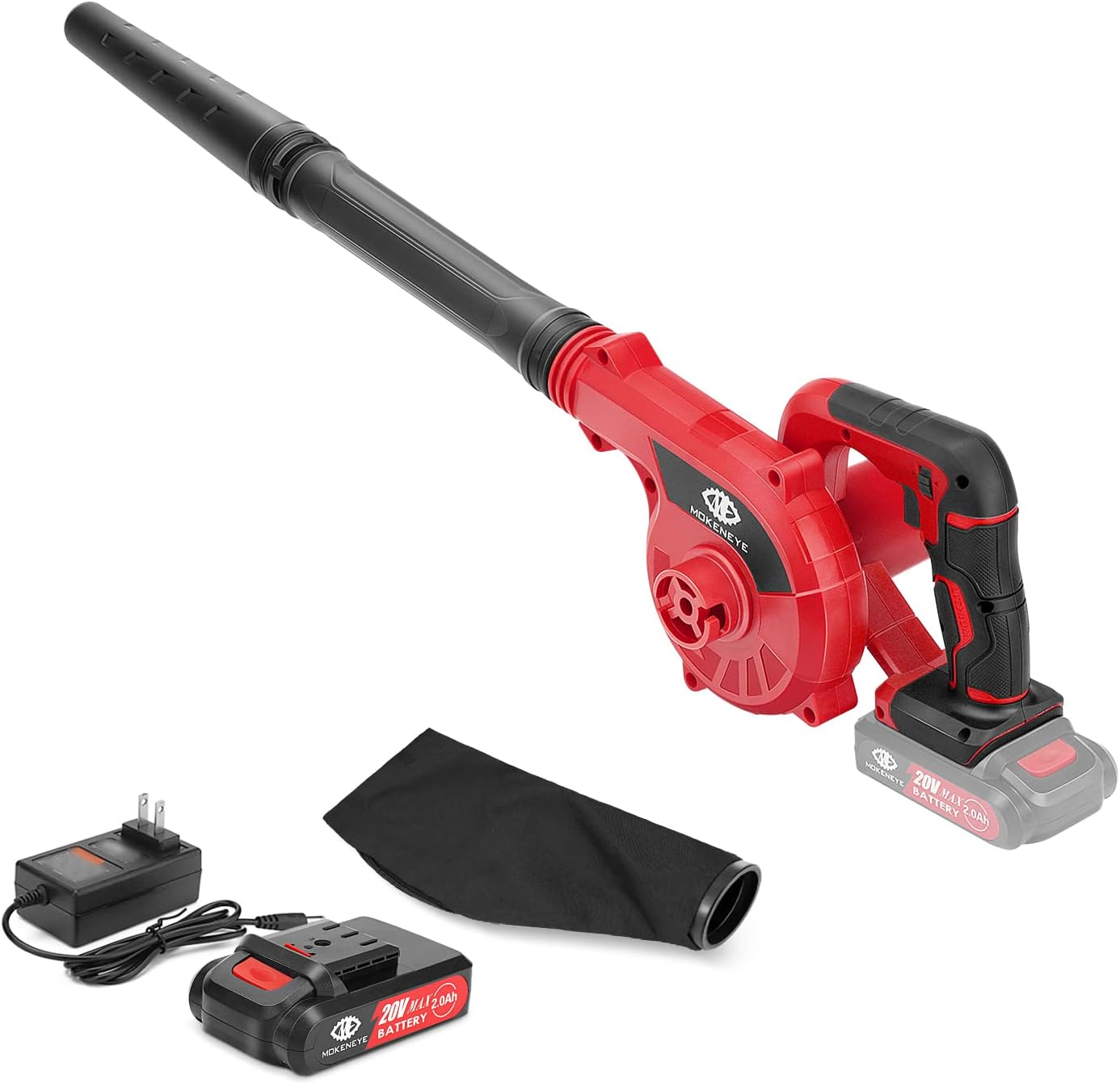 20V Cordless Leaf Blower with Rechargeable Battery, 3 Variable Speeds 150 MPH Max, Pack of 2 P553801