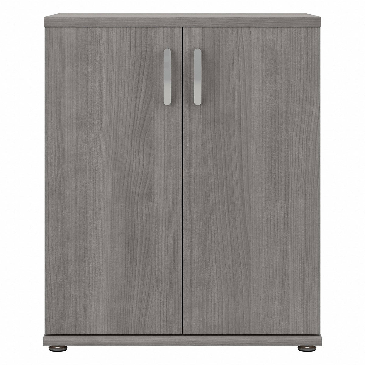 White Floor Storage Cabinet with Doors and Shelves R80519