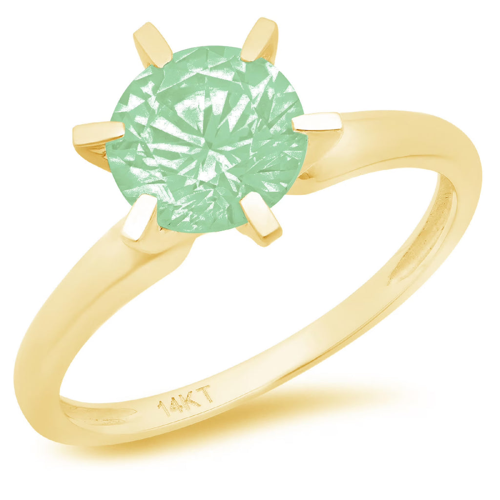 18k Yellow Gold Solitaire Ring O3629