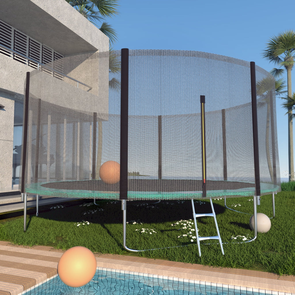 16 FT Trampoline with Safety Enclosure Net and Ladder P4105