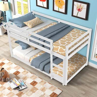 White Twin Over Twin Standard Bunk Bed D635591