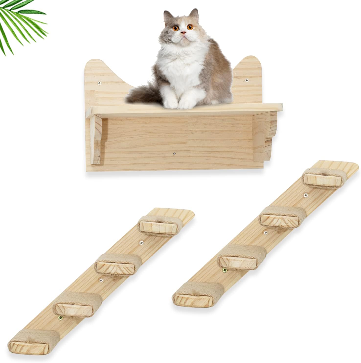 Wood Cat Climber Set with Cat Stairs and Cat Shelves L9420