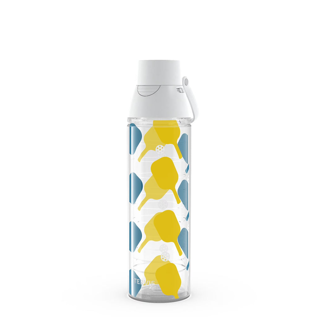 Pickleball Paddle Pattern Double Walled Insulated Tumbler Travel Cup, 24oz Venture Lite Water Bottle L41642