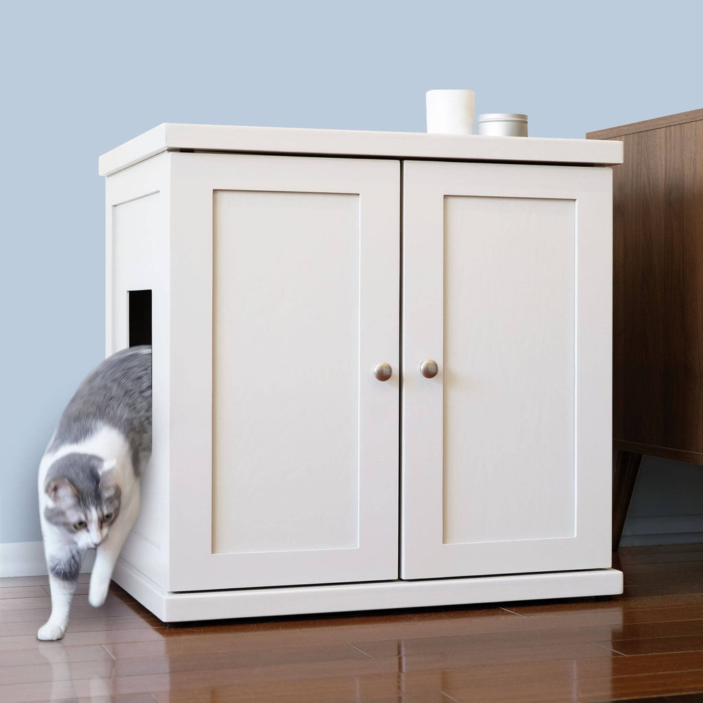 White Large Cat Litter Box P528549