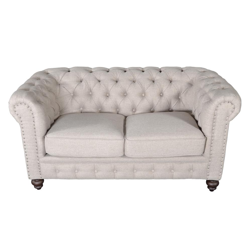 Dark Linen Loveseat P22421