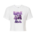 Purple Cropped Cotton Blend T-Shirt A885