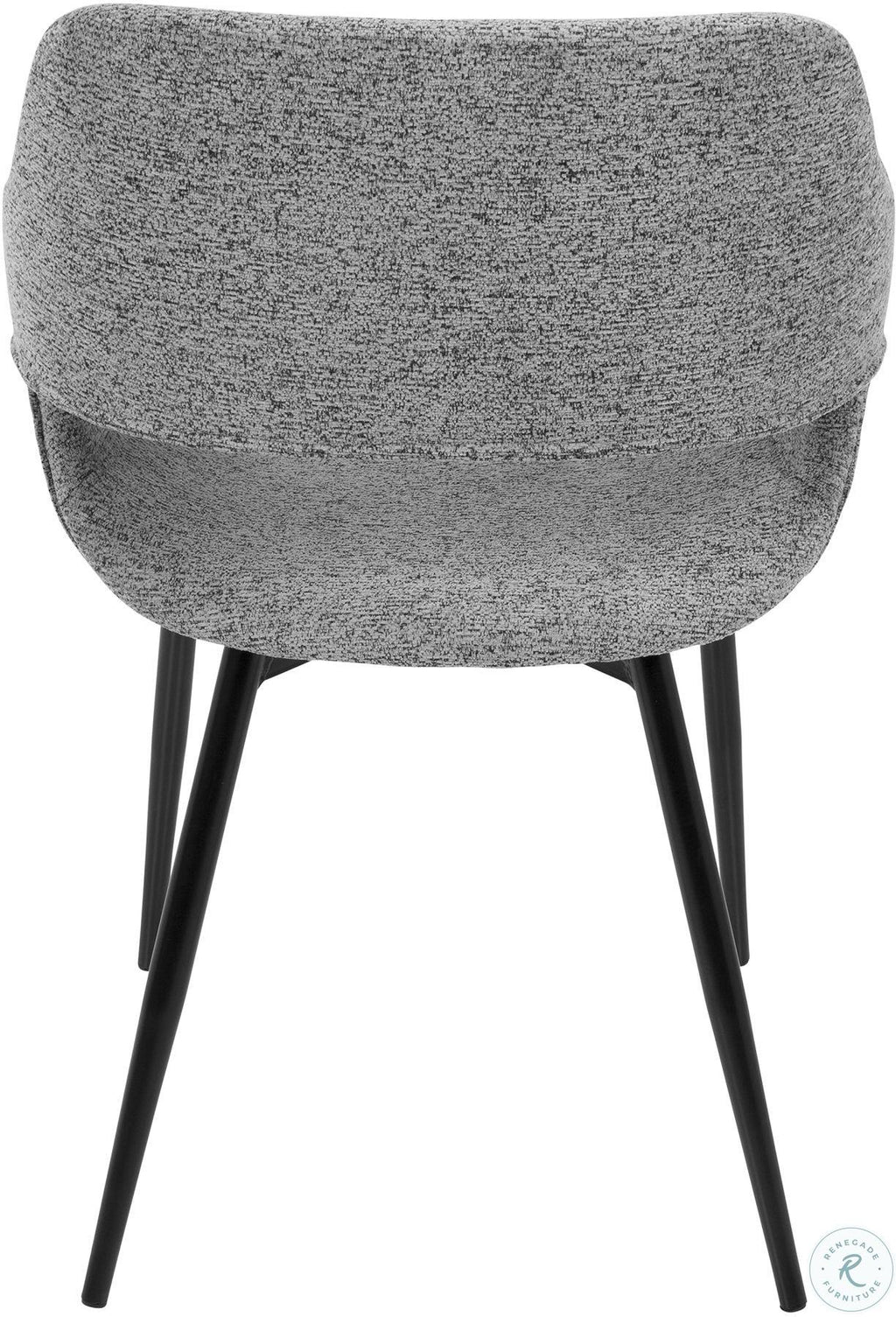 Gray Fabric Dining Chair Set of 2 N357105